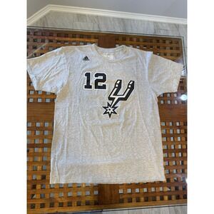 Adidas NBA San Antonio Spurs #12 Aldridge Short‎ Sleeve Tee Shirt Large Men's
